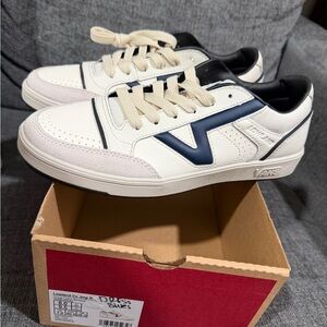 VANS LOWLAND CC JMP R SHOES Mens 8 Womens 9.5 Comfy Cush White Blue Vintage New